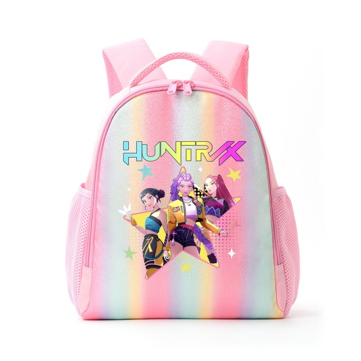 Ghiozdan K-POP Witch Hunter Rainbow, roz, 33x27x13cm