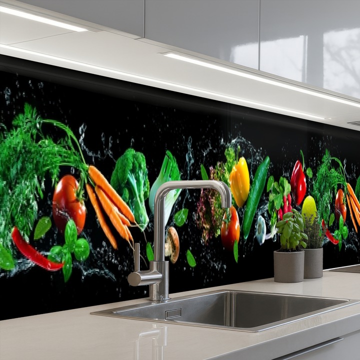 Panou bucatarieProtectie aragaz, Antistropi, Termorezistent 450x60 cm