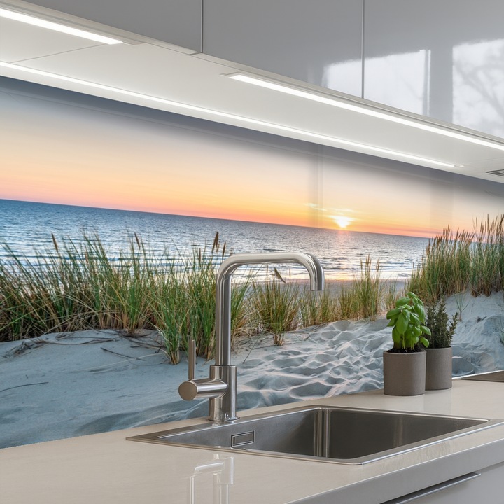 Panou bucatarieProtectie aragaz, Antistropi, Termorezistent 200x80 cm