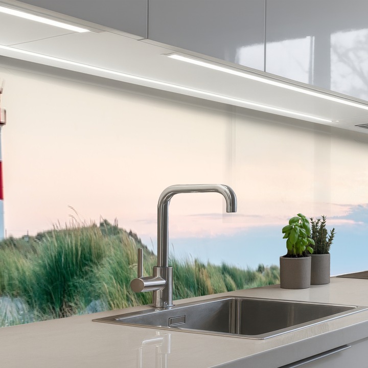 Кухненски панелЗащита за готварска печка, Против пръски, Топлоустойчив 450x60 см