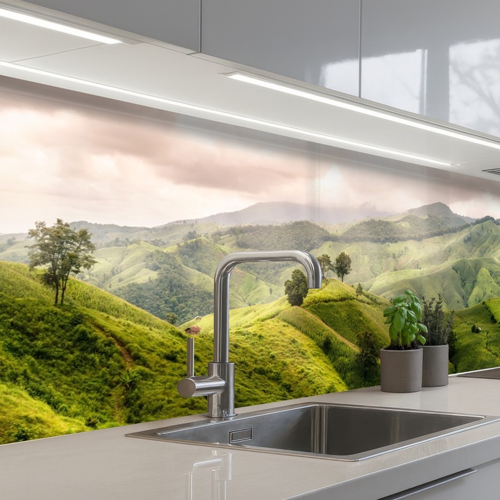 Panou bucatarieProtectie aragaz, Antistropi, Termorezistent 200x60 cm