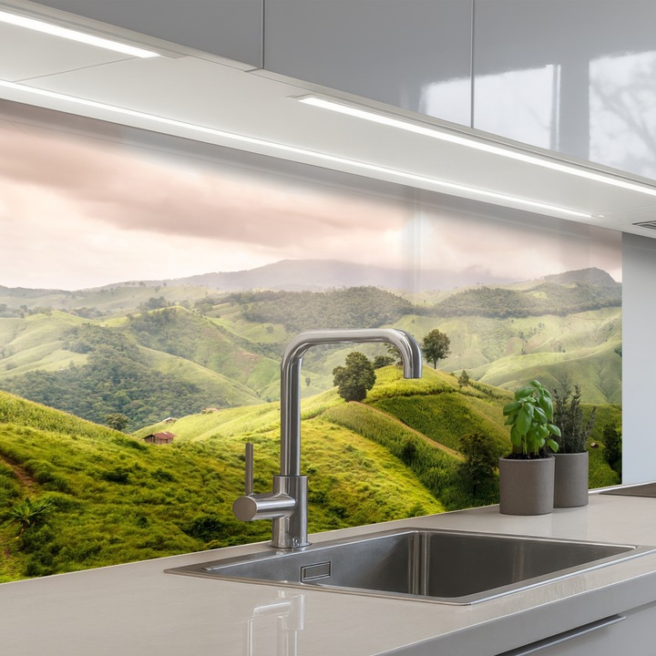 Пано за кухняЗащита за готварска печка, Против пръски, Термоустойчиво 100x60 см