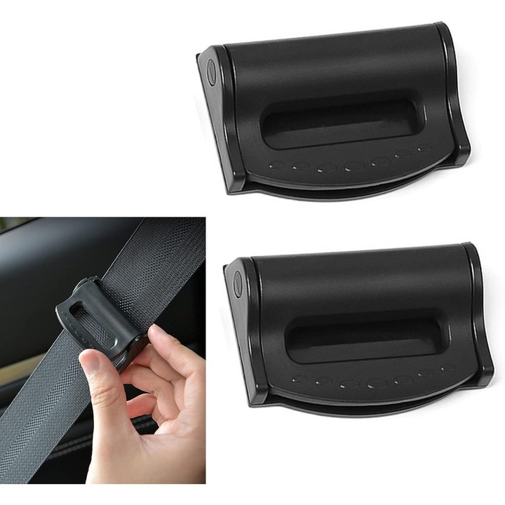 Set regulator centura de siguranta, 6x4x1.7cm, negru