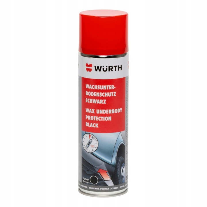 Ceara neagra anticoroziune Wurth, 500ml, negru