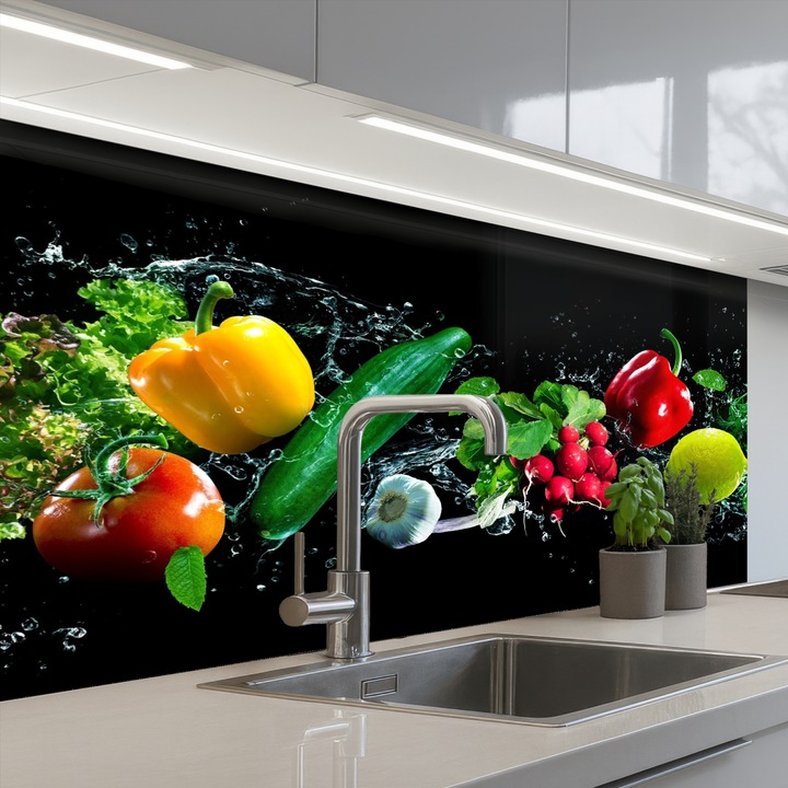 Panou bucatarieProtectie aragaz, Antistropi, Termorezistent 100x60 cm