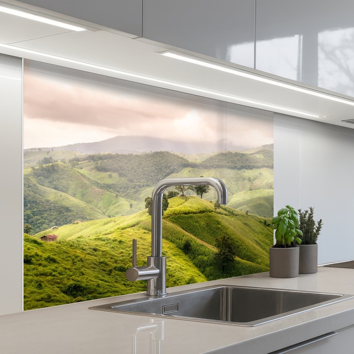 Panou bucatarieProtectie aragaz, Antistropi, Termorezistent 100x80 cm