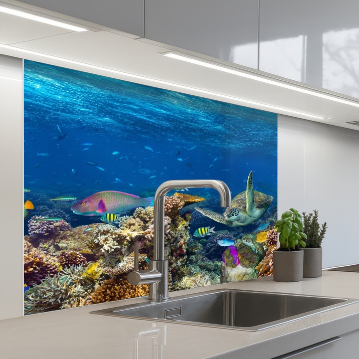 Кухненски панел, Защита за готварска печка, Против пръски, Термоустойчив 100x80 см