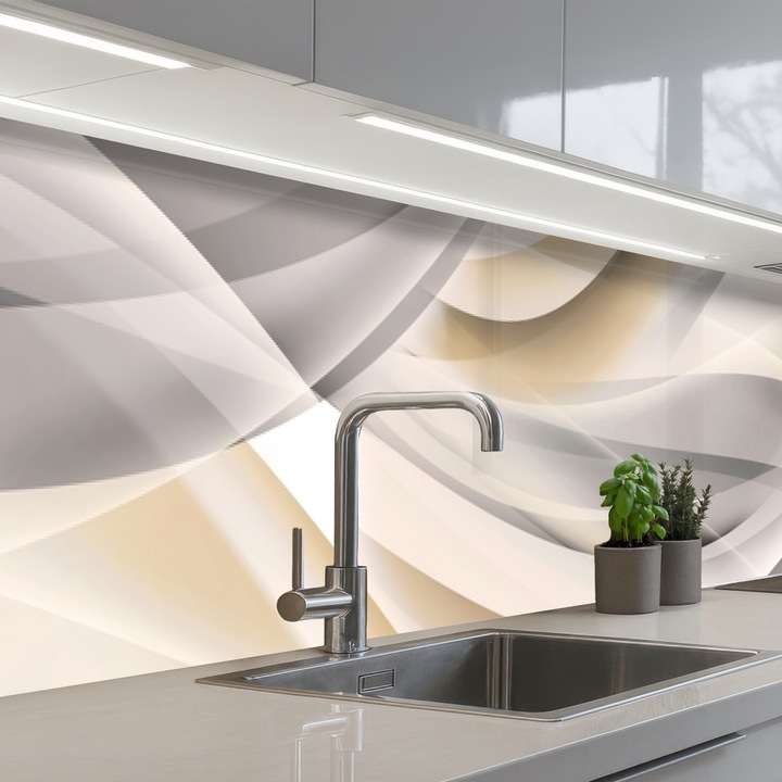 Кухненски панел, Защита за готварска печка, Против пръски, Термоустойчив 400x60 см