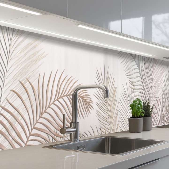 Кухненски панелЗащита за готварска печка, Против пръски, Термоустойчив 350x60 см