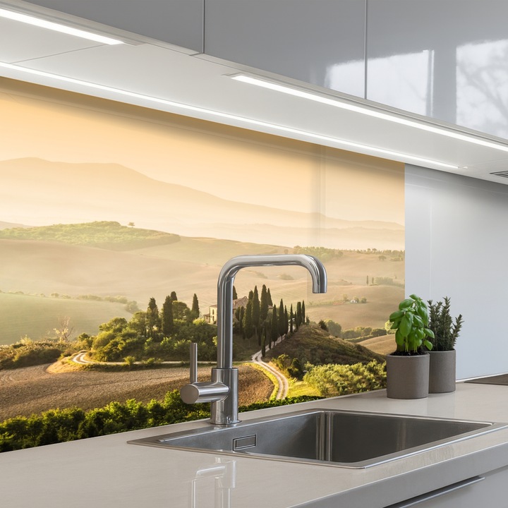 Кухненски панелЗащита за готварска печка, Против пръски, Термоустойчив 80x60 см