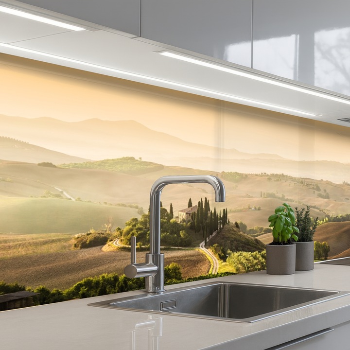 Панел за кухняЗащита за готварска печка, Против пръски, Термоустойчив 250x80 см