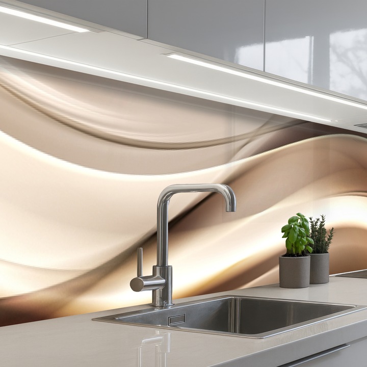 Кухненски панел, Защита за готварска печка, Против пръски, Термоустойчив 500x60 см