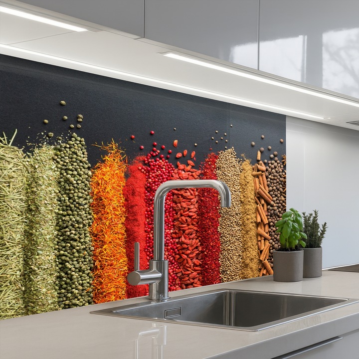 Кухненски панел, Защита за готварска печка, Против пръски, Термоустойчив 80x60 см