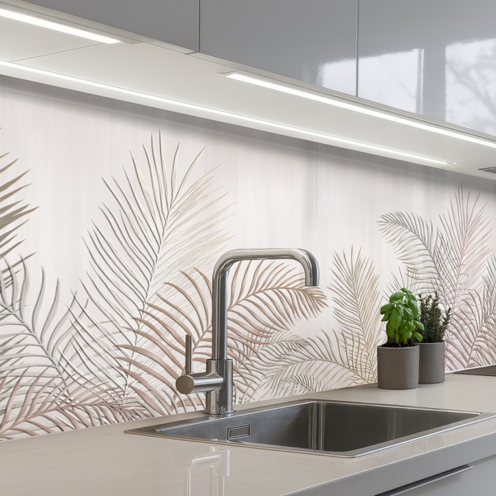 Кухненски панелЗащита за готварска печка, Против пръски, Термоустойчив 200x60 см