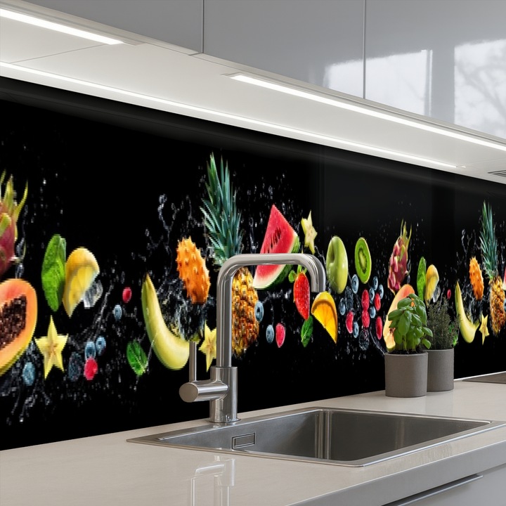 Кухненски панел, Защита за котлони, Против пръски, Термоустойчив 450x60 см