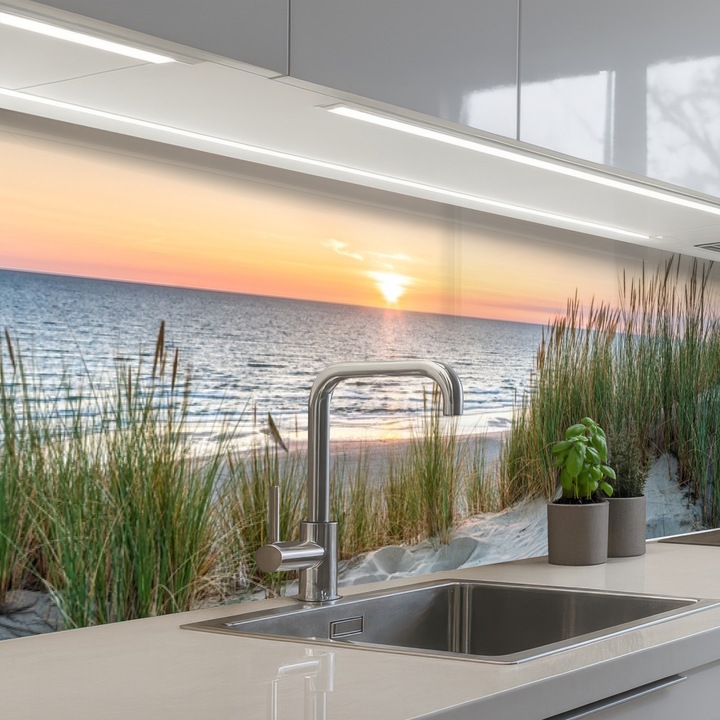 Кухненски панелЗащита на печка, Срещу пръски, Термоустойчив 400x80 см