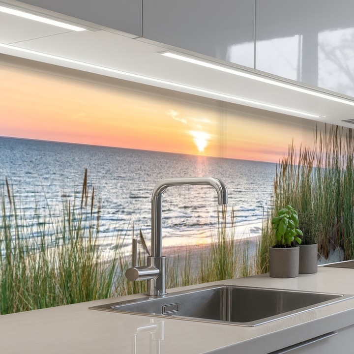 Кухненски панелЗащита за готварска печка, Против пръски, Термоустойчив 400x60 см