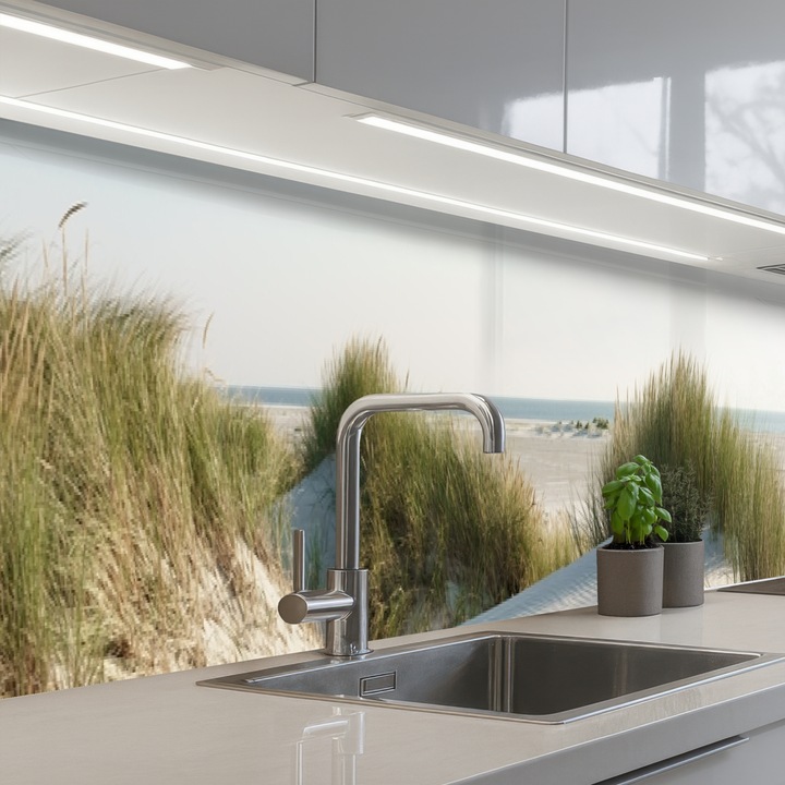 Кухненски панелЗащита за готварска печка, против пръски, топлоустойчив 450x60 см