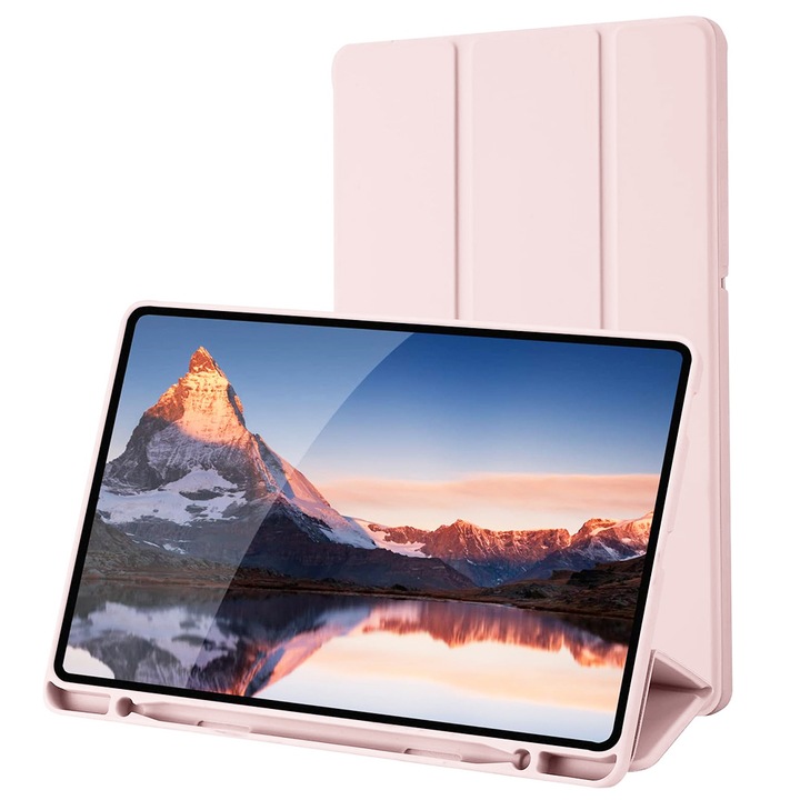 Защитен калъф, съвместим със Samsung Galaxy Tab S6 Lite (2020/2022/2024), TIM, розов