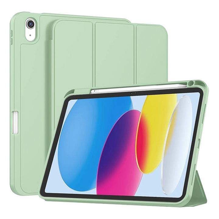 Защитен калъф, съвместим с iPad 10 (2022) 10.9 / 11 (2025), TIM, Matcha Green