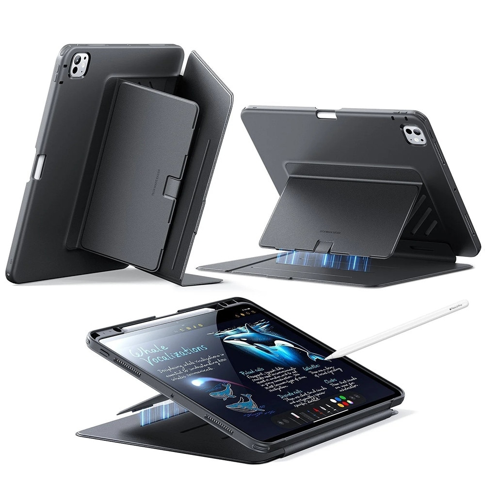 Husa Protectie Compatibila cu Flip Hybrid (with Pencil Holder), ESR, iPad Pro 11 (2024) / iPad Pro 11 (2025) - Black