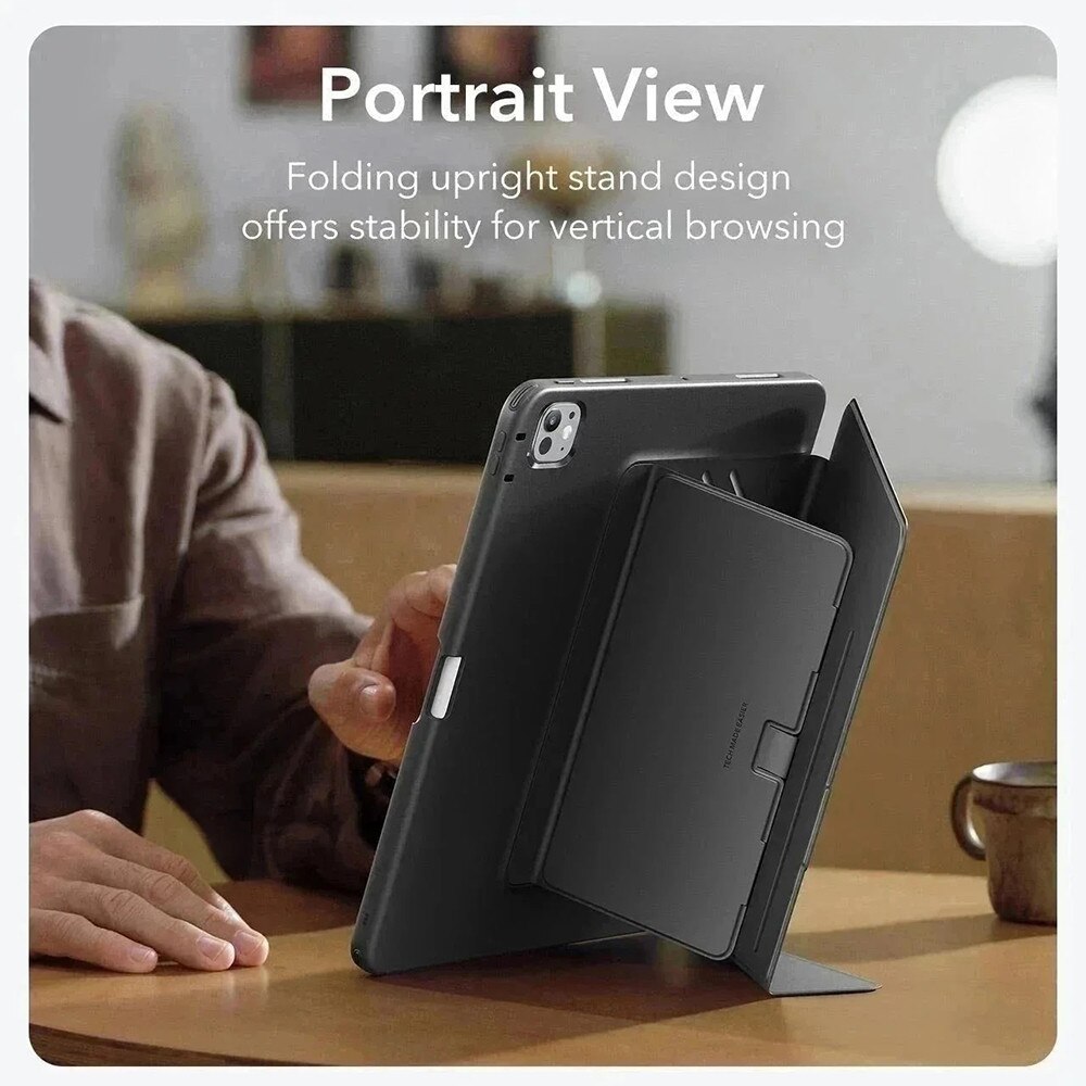 Husa Protectie Compatibila cu Flip Hybrid (with Pencil Holder), ESR, iPad Pro 11 (2024) / iPad Pro 11 (2025) - Black