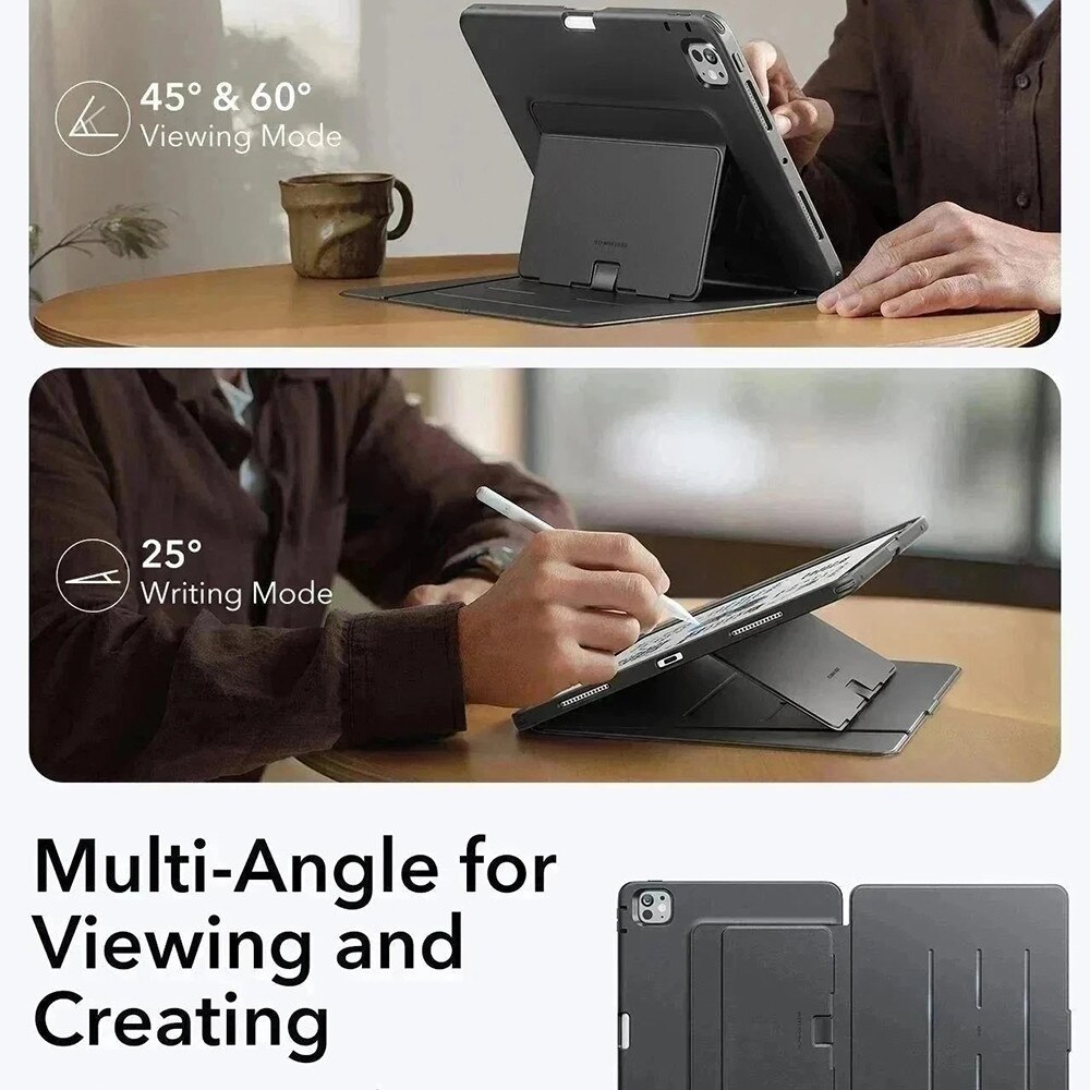 Husa Protectie Compatibila cu Flip Hybrid (with Pencil Holder), ESR, iPad Pro 11 (2024) / iPad Pro 11 (2025) - Black