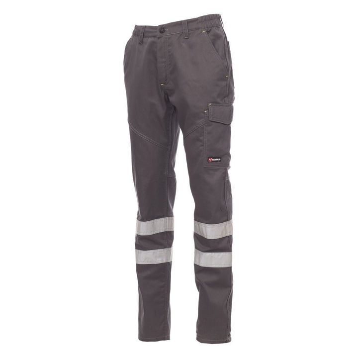 Pantaloni de lucru PAYPER Worker Winter, unisex, dungi reflectorizante, culoare Smoke, mărime M