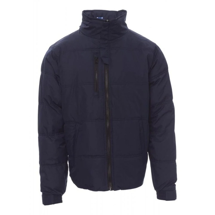 Jachetă de iarnă PAYPER, glugă detașabilă, poliester Ripstop, albastru închis, 4XL