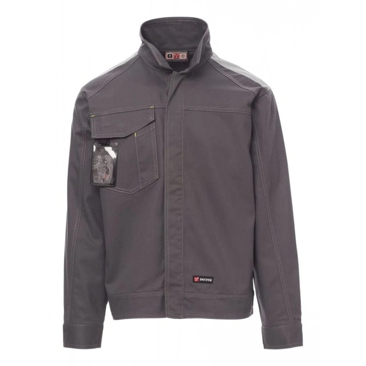 Jacheta de lucru Payper, S, bumbac 100%, Smoke, benzi reflectorizante