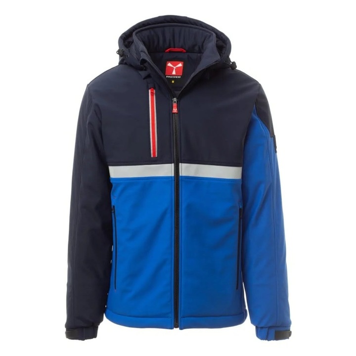 Jacheta softshell de iarna Payper Wise Pad, 78% Nylon + 22% Elastan Soft Shell, Royal Blue/Navy Blue, marime 2XL 2XL