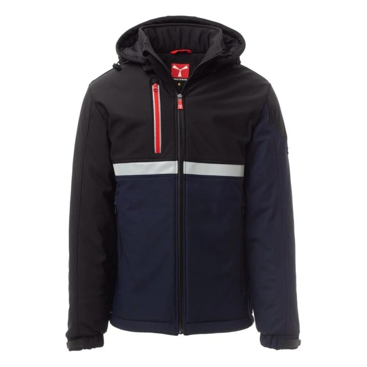 Jachetă softshell Payper Wise Pad, impermeabilă, respirabilă, albastru închis/negru, mărime L