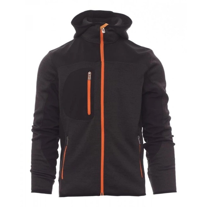 Jachetă Payper Trip, 100% poliester, gri melanj/negru portocaliu, 2XL