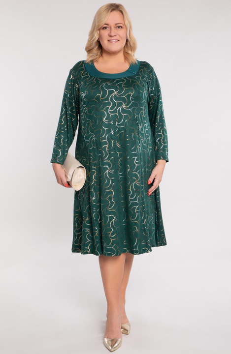Zöld ruha arany mintákkal