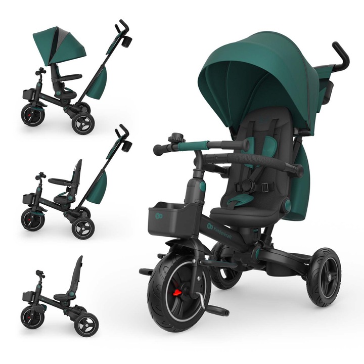 Триколка KinderKraft SPINSTEP 2 PLUS, ЗЕЛЕНА