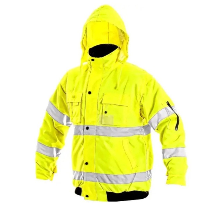 Jacheta Canis Leeds, 70% Bumbac + 30% Poliester, Galben, marime 2XL 2XL