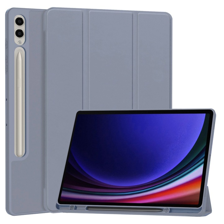 Защитен калъф, съвместим със Samsung Galaxy Tab S9 Plus / S10 Plus / S9 FE Plus, TIM, лилав