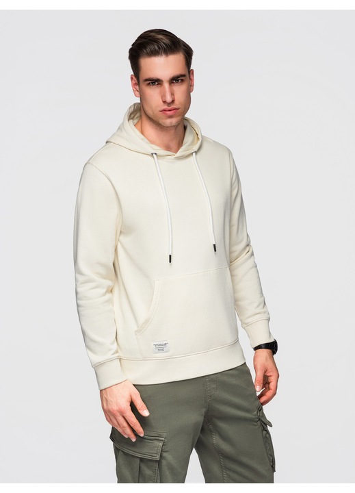 Hanorac uni BASIC OMBRE OM-SSBN-0270, Crem