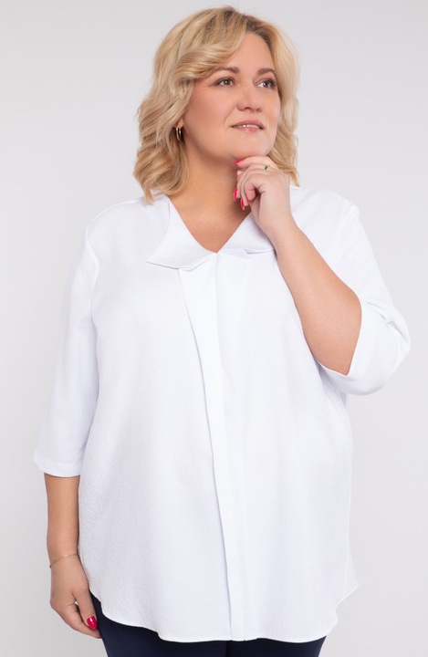 Bluza lejera din in, alba