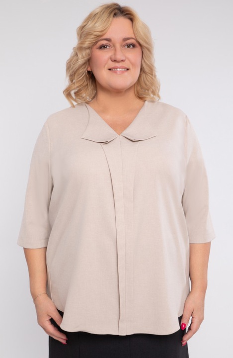 Bluza lejera din in, culoare bej