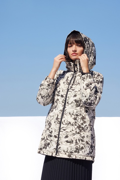 Geacă reversibilă dama MADZERINI, ODILA, negru/print, mărimea 52