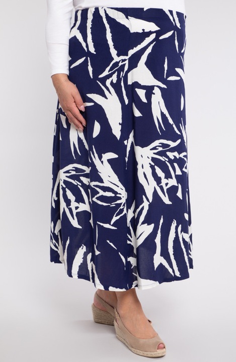 Fusta bleumarin cu model alb
