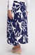 Fusta bleumarin cu model alb