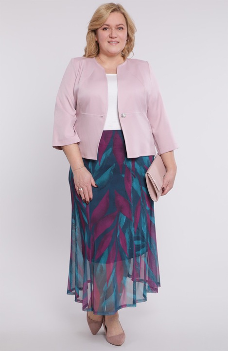 Fusta din plasa albastra si roz