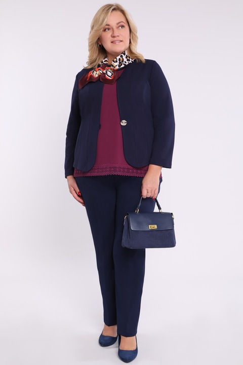 Pantaloni eleganti bleumarin