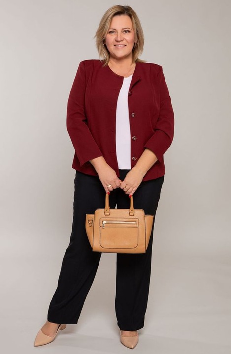 Pantaloni negri MDR24, eleganți cu pliuri, bumbac, marime 58 EU