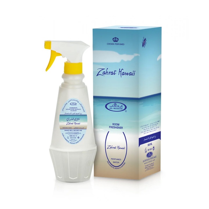 Zahrat Hawaii légfrissítő, Al Rehab, aeroszol, 500 ml, belső terekhez, szőnyegekhez és kárpitokhoz