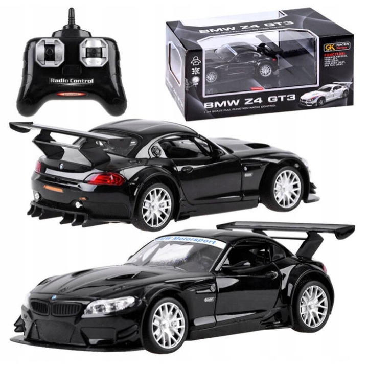 BMW Z4 sportautó, 1:24, távirányítós, 4 kerék, méretei 18x5x8.5cm, komplett szett