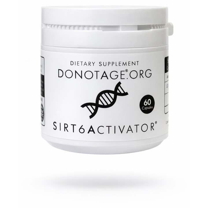 Supliment alimentar DONOTAGE SIRT6 Activator, 60 capsule, energie celulară, longevitate