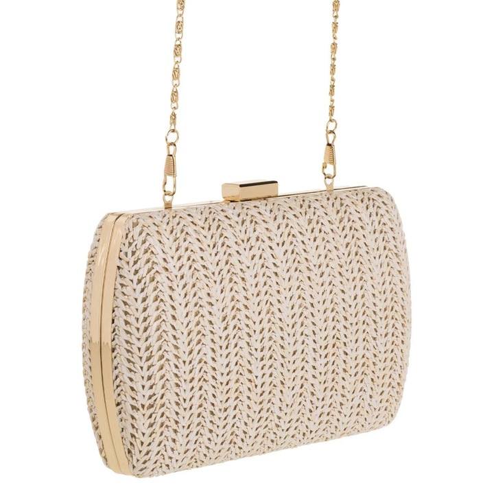 Nyári Táska Arany Lánccal Clutch 19x5x12cm Minden korosztálynak